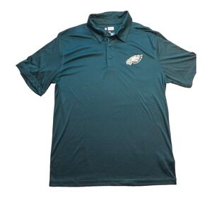 Philadelphia Eagles NFL Football Midnight Green Polo Shirt Size Men's Large